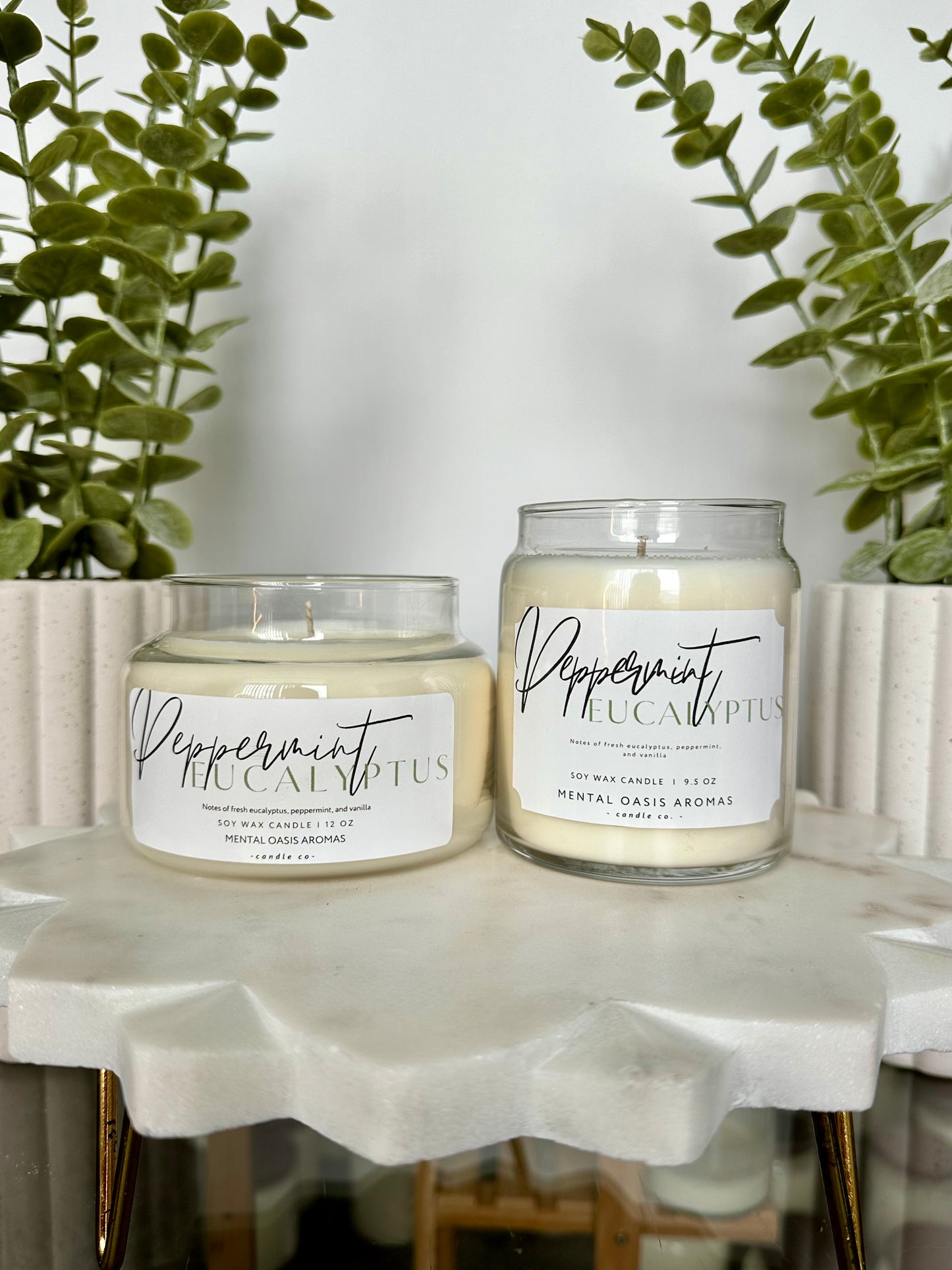 Peppermint Eucalyptus Soy Wax Candle